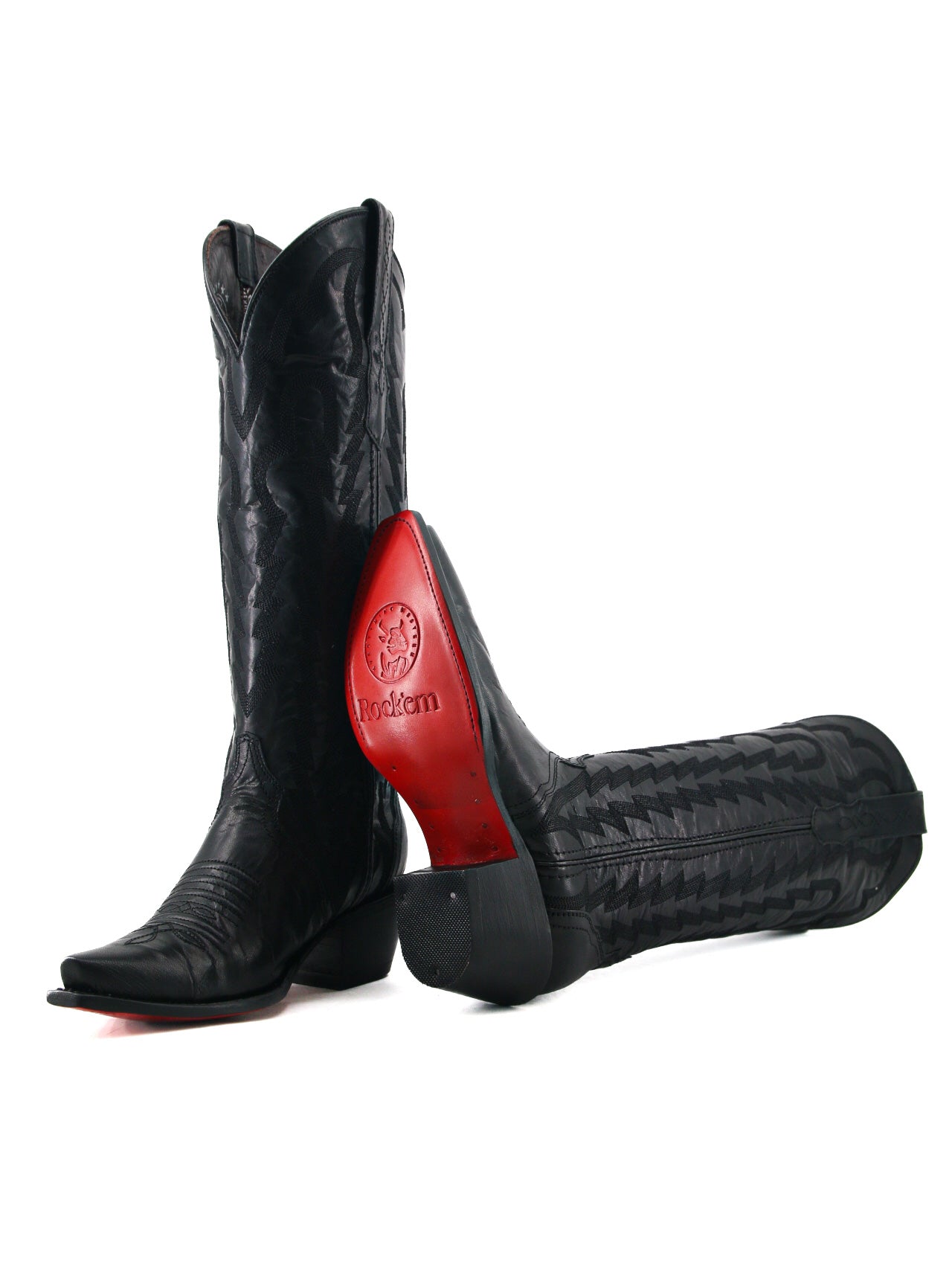 Ivy Tall Red Bottom Snip Toe Cowgirl Boot