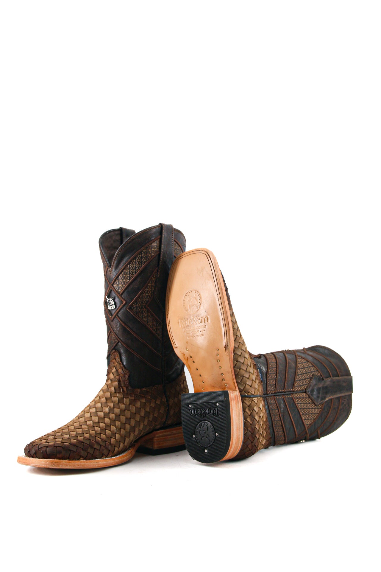 Prescott Serbia Woven Square Toe Cowboy Boot