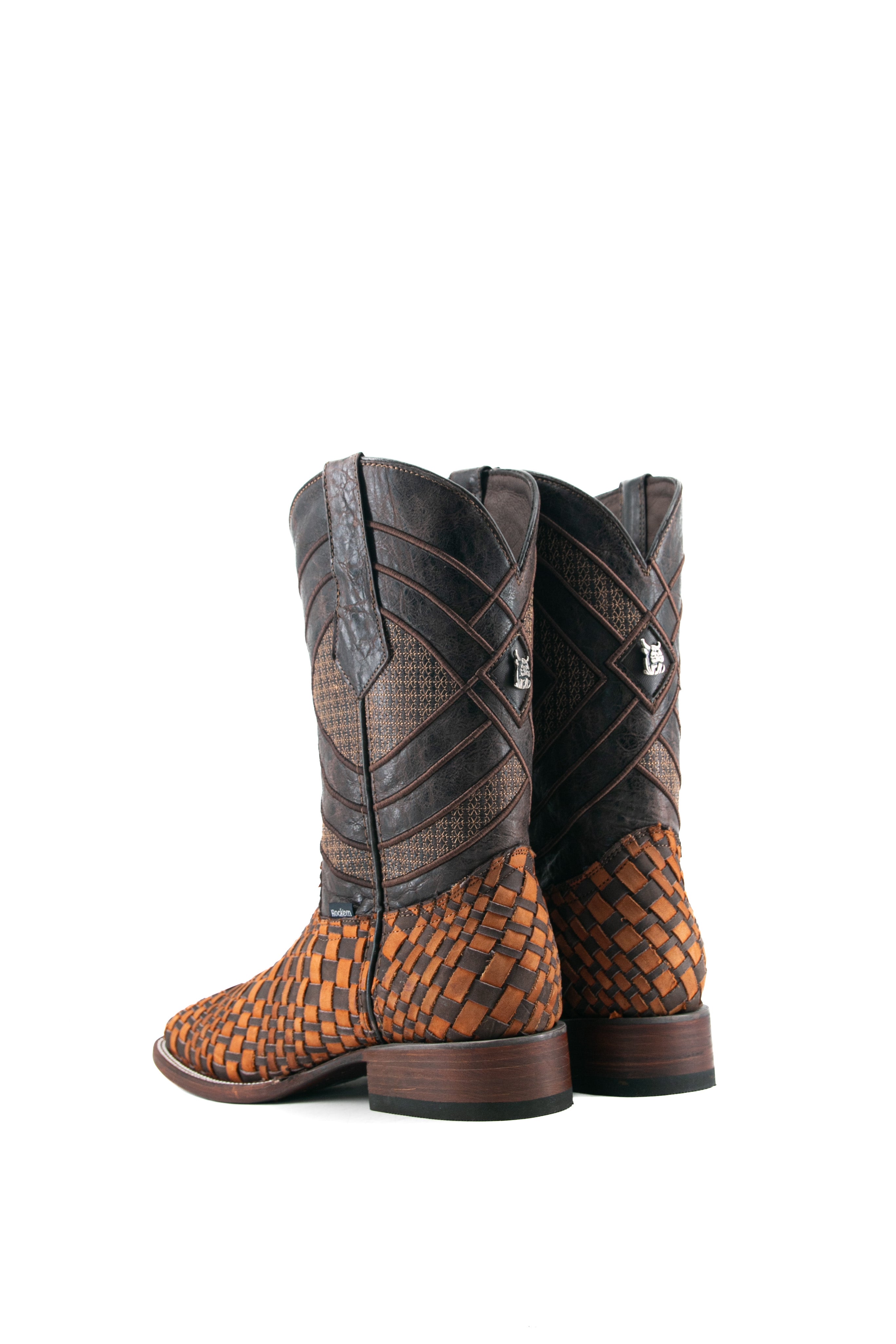 Prescott Arizona Woven Square Toe Cowboy Boot