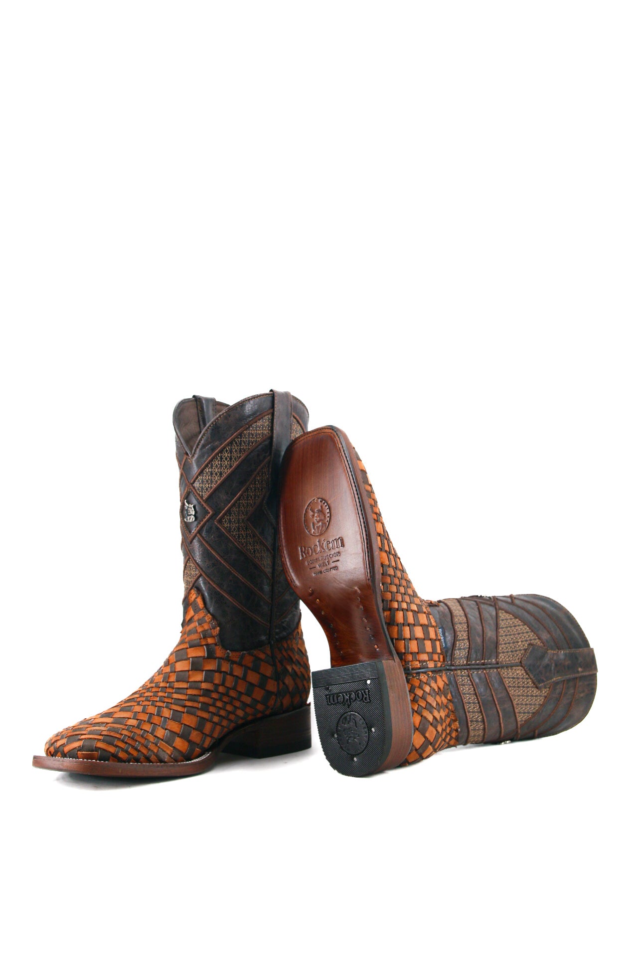 Prescott Arizona Woven Square Toe Cowboy Boot