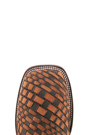 Prescott Arizona Woven Square Toe Cowboy Boot