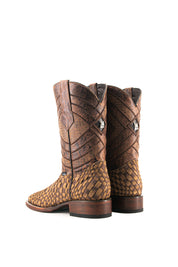 Prescott Arizona Woven Square Toe Cowboy Boot