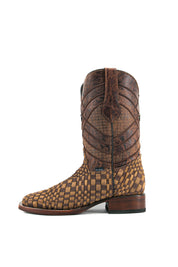 Prescott Arizona Woven Square Toe Cowboy Boot