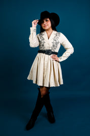 Jessie Embroidered Flare Dress