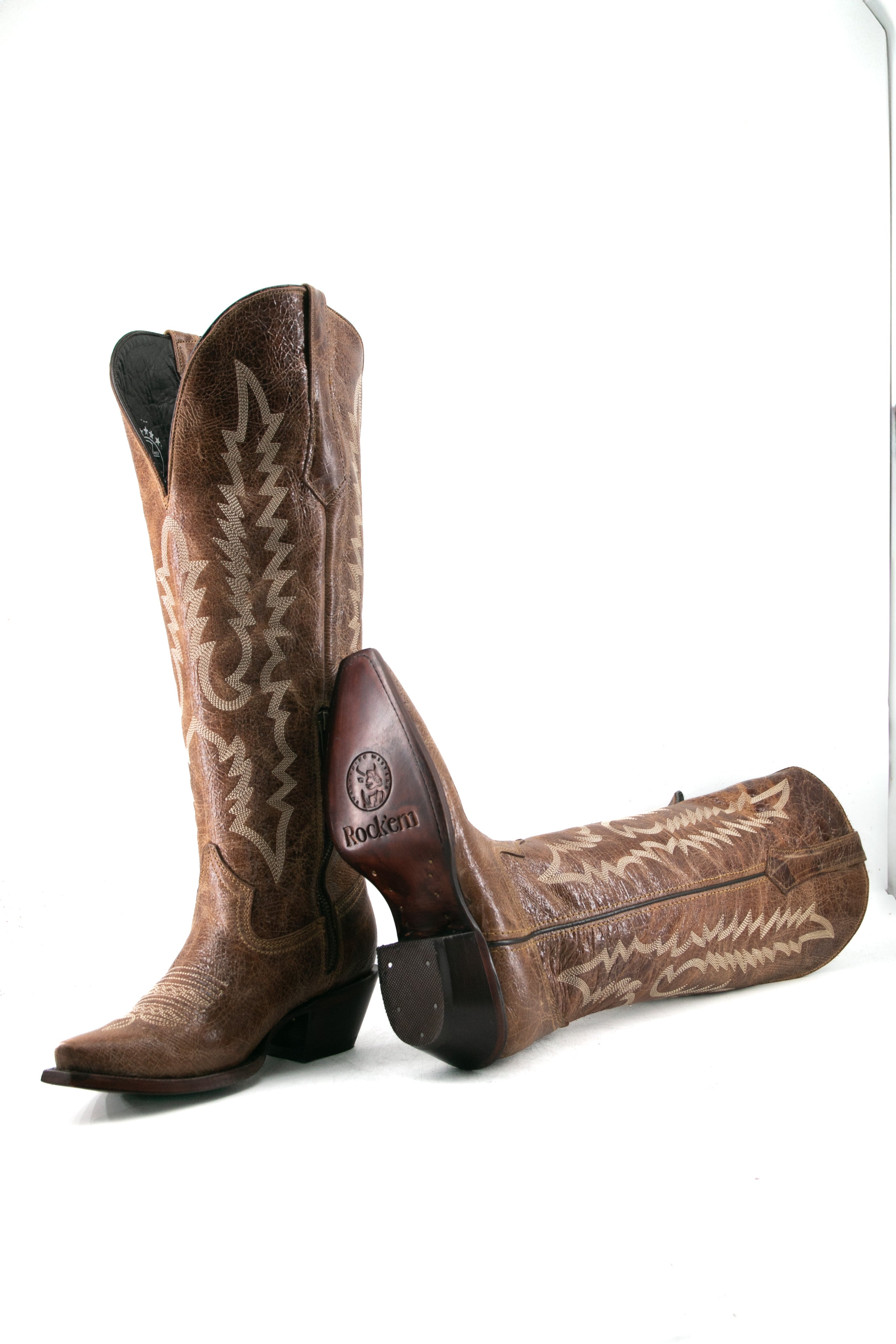 Kaylee Tall Wide Calf Friendly Snip Toe Cowgirl Boot