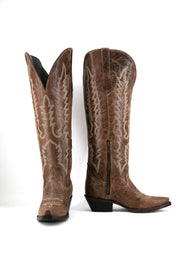 Kaylee Tall Wide Calf Friendly Snip Toe Cowgirl Boot