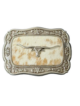 Blazin Roxx Longhorn Cowhide Buckle