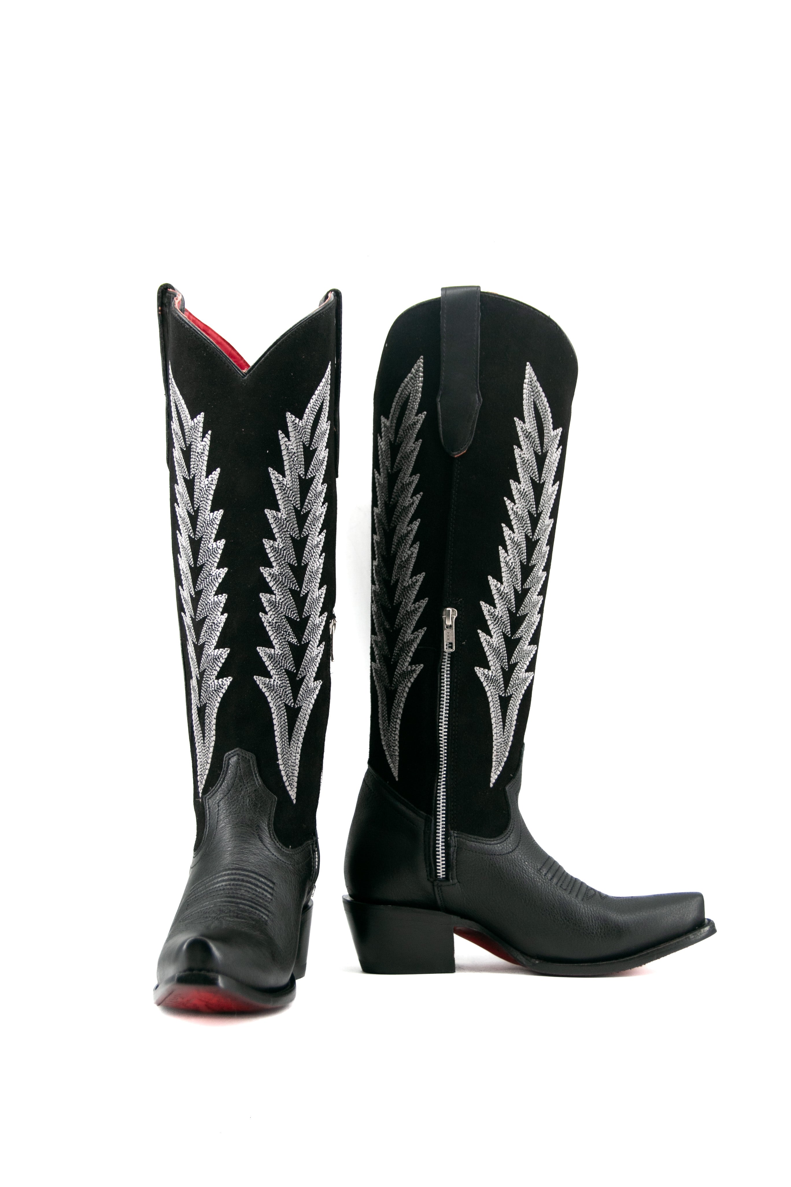 Brianna Tall Red Bottom Snip Toe Cowgirl Boot