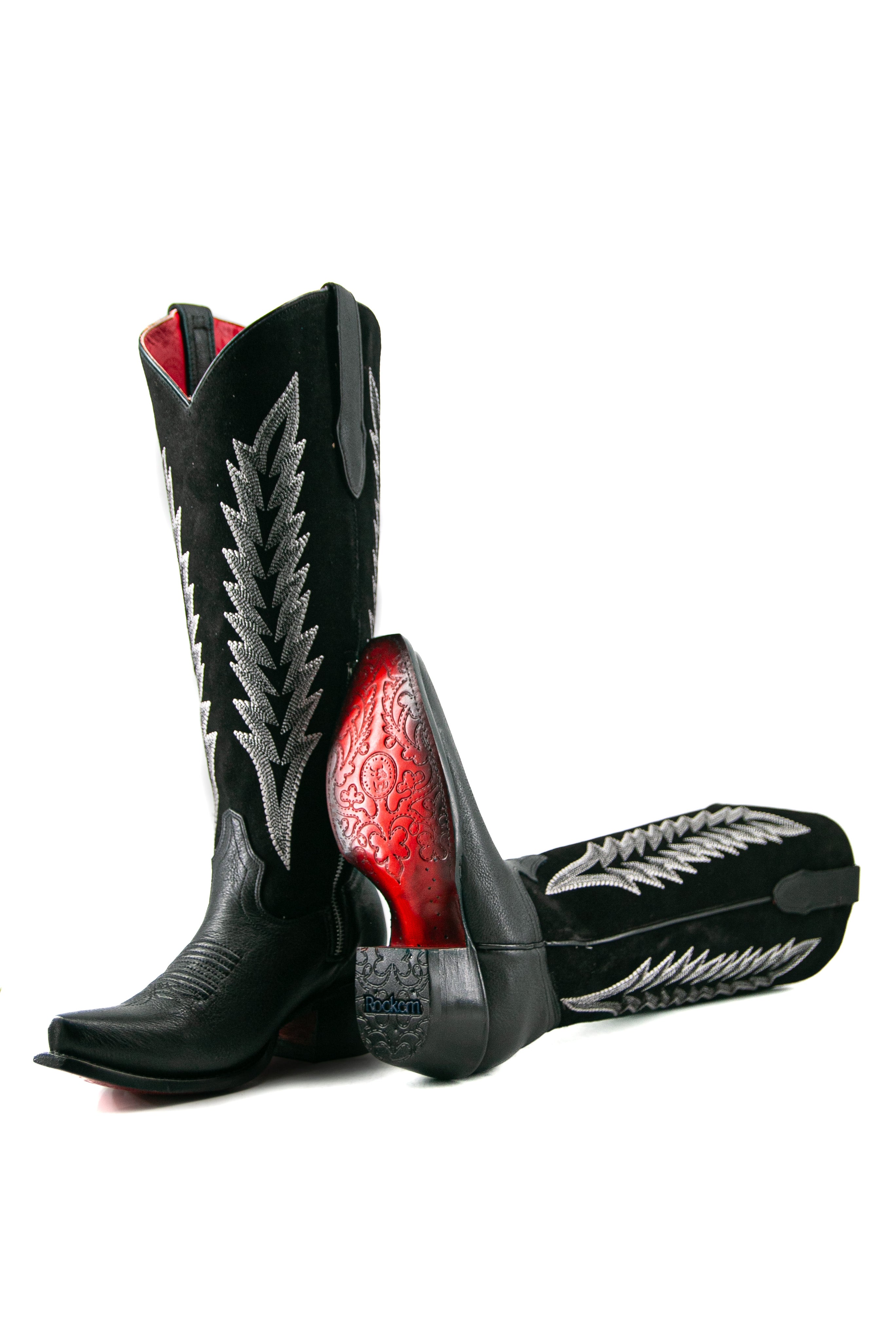 Brianna Tall Red Bottom Snip Toe Cowgirl Boot