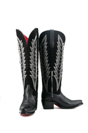 Brianna Tall Red Bottom Wide Calf Snip Toe Cowgirl Boot
