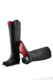 Scarlett Tall Wide Calf Red Bottom Snip Toe Cowgirl Boot