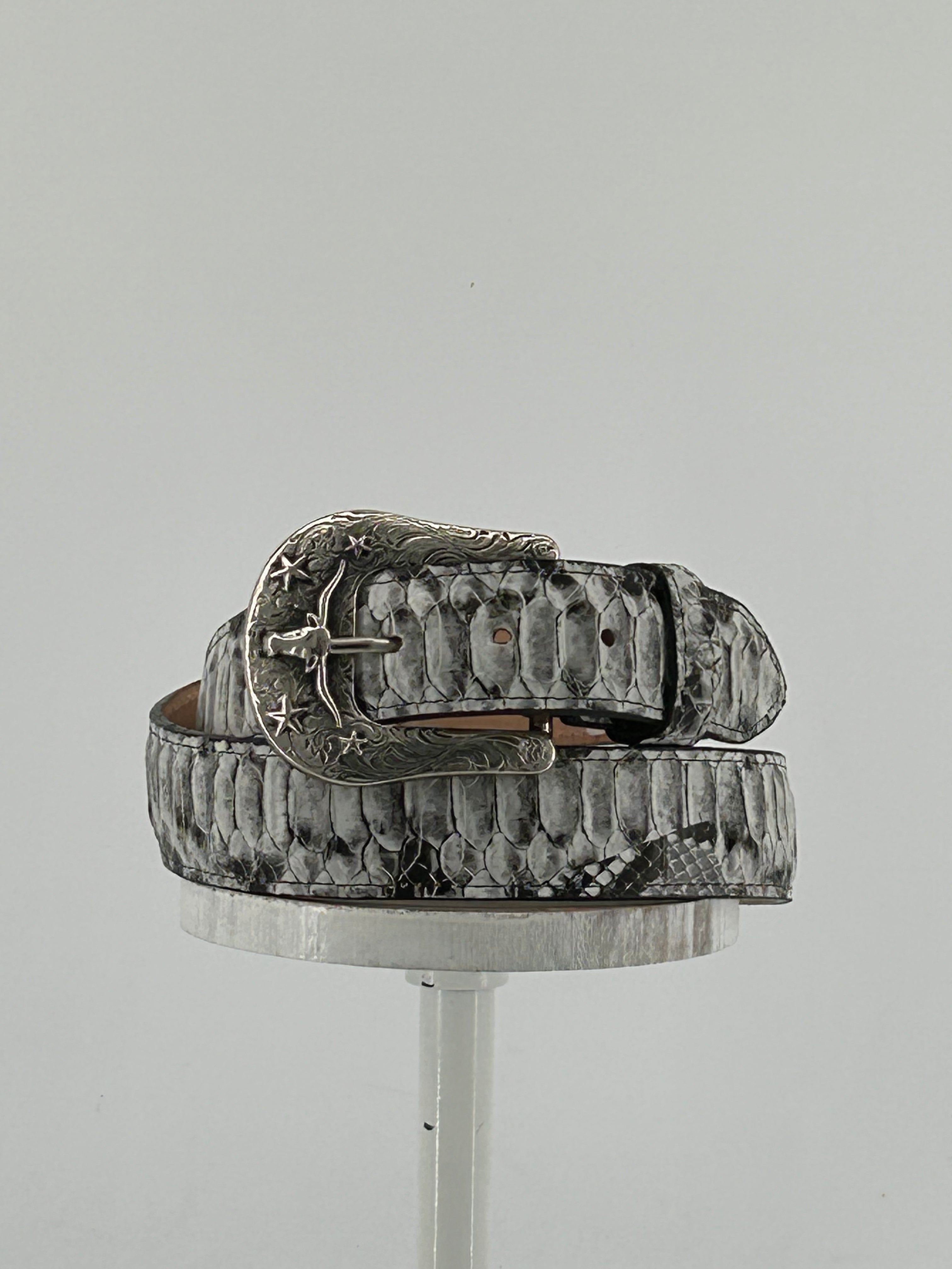 Python Longhorn X Buckle Cowboy Belt