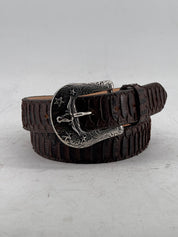 Python Longhorn X Buckle Cowboy Belt