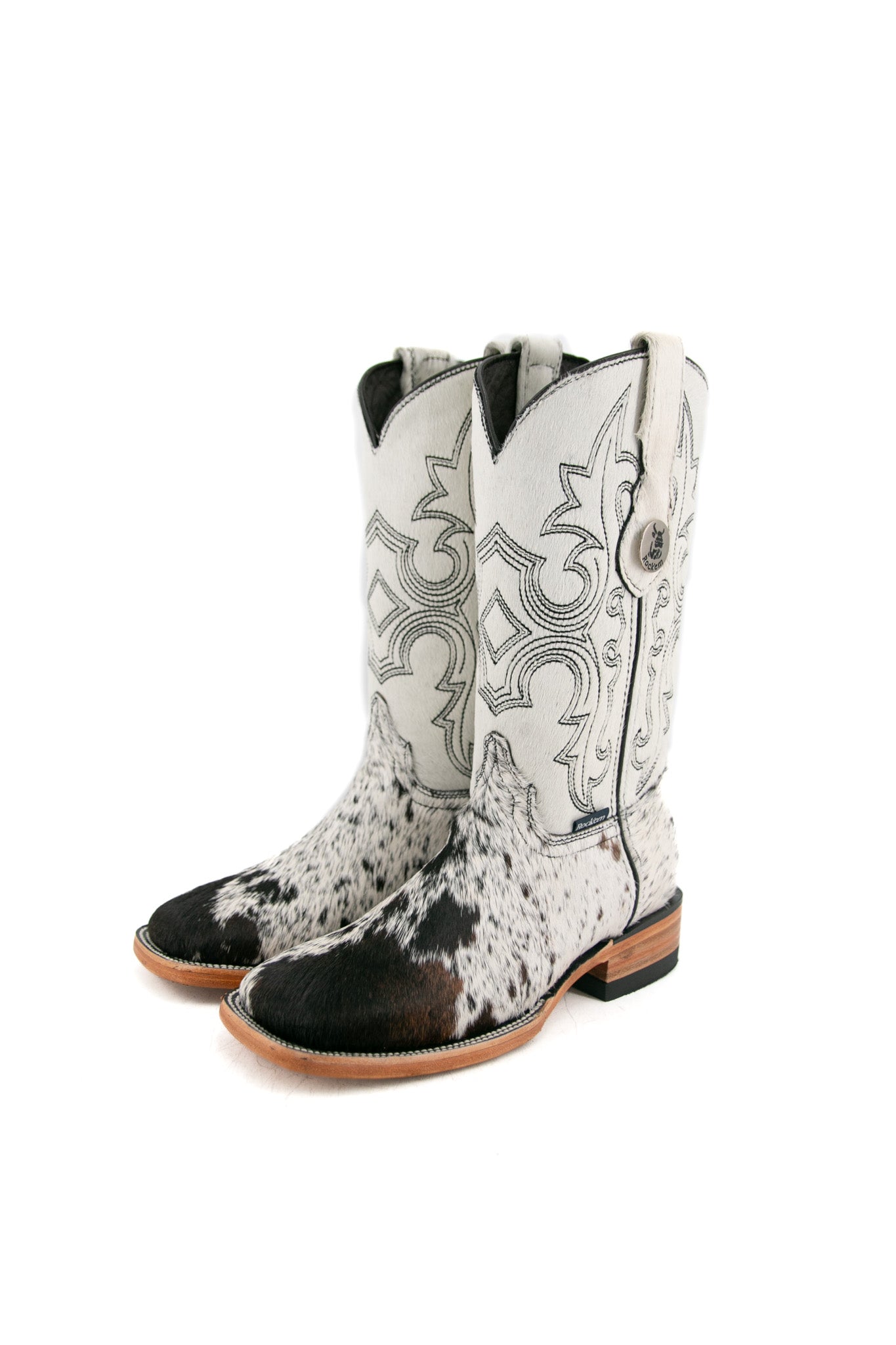 Katherine Cowhide Square Toe Cowgirl Boot Size 5.5 Box BW3  FINAL SALE