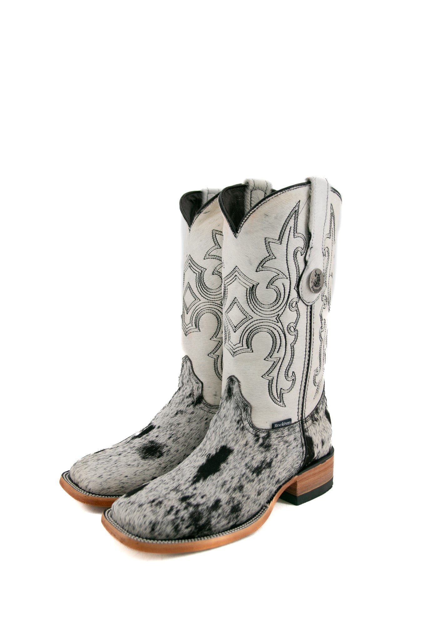 Katherine Cowhide Square Toe Cowgirl Boot Size 7.5 Box BW18   FINAL SALE