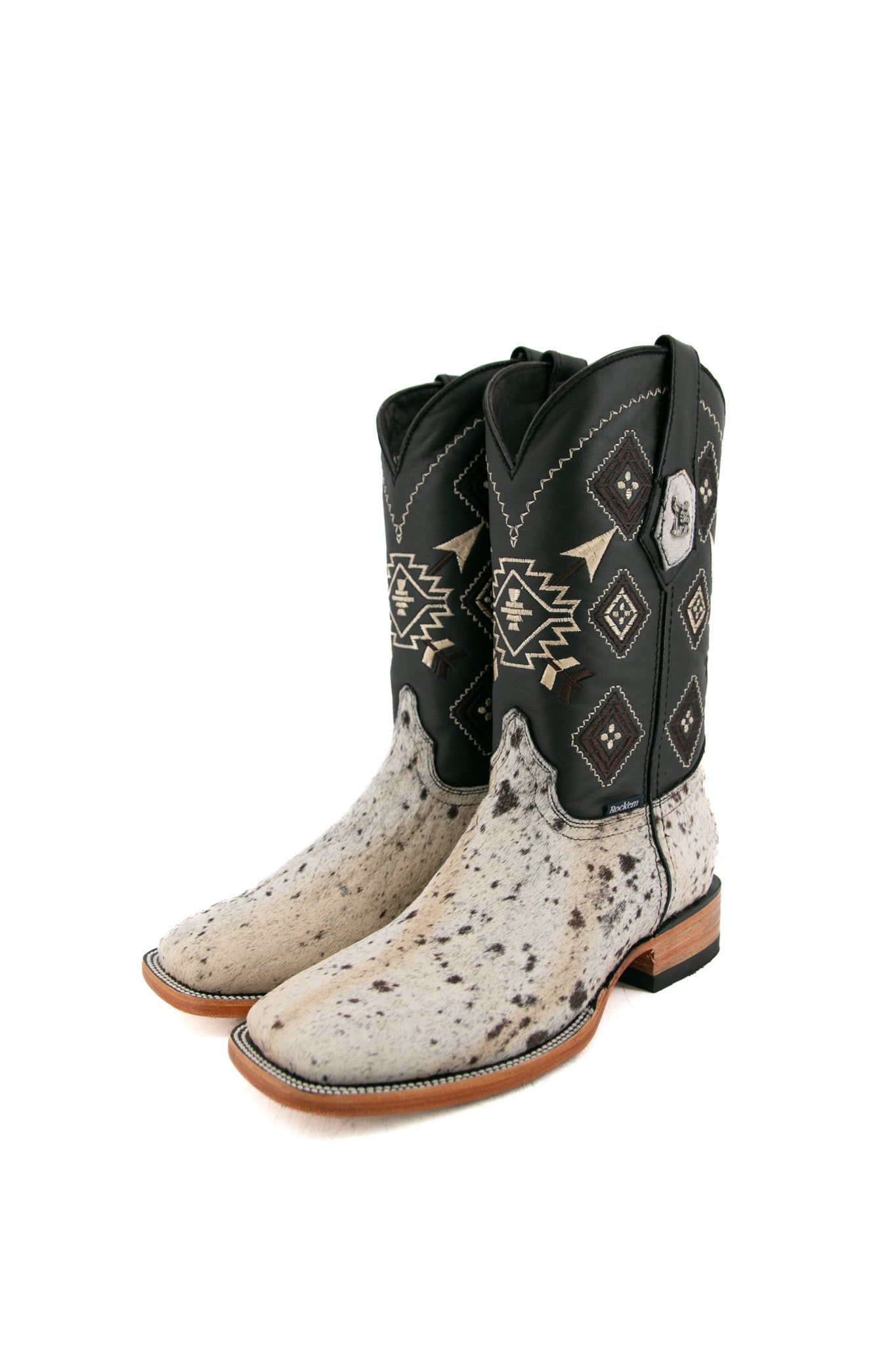 Men's Cowhide Square Toe Cowboy Boots Size 6.5 Box CM7 FINAL SALE