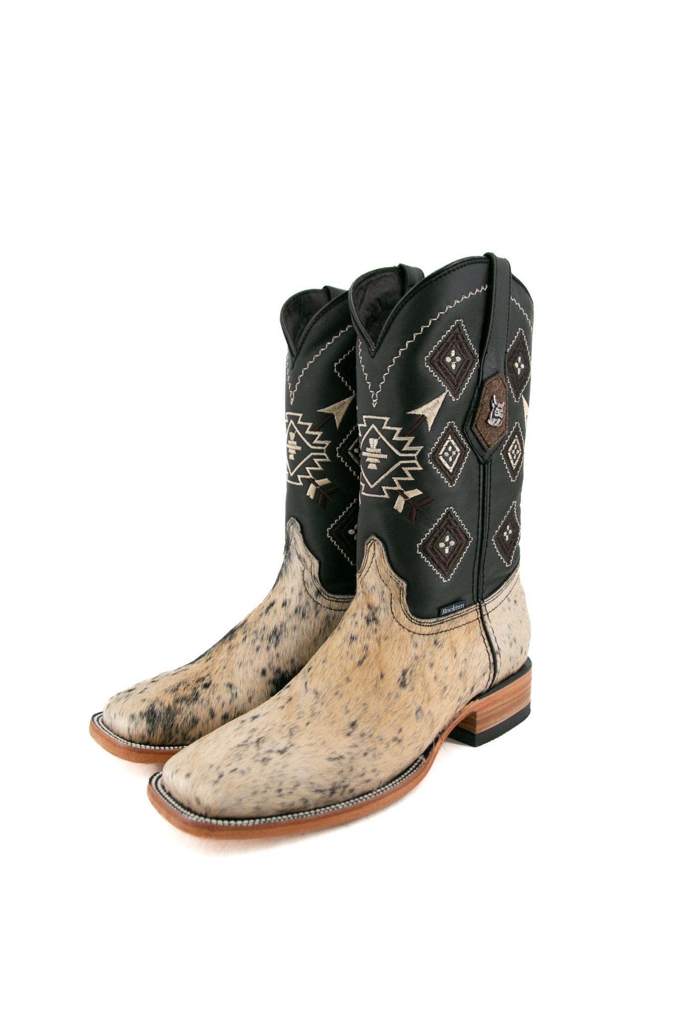 Men's Cowhide Square Toe Cowboy Boots Size 7 Box CM11 FINAL SALE