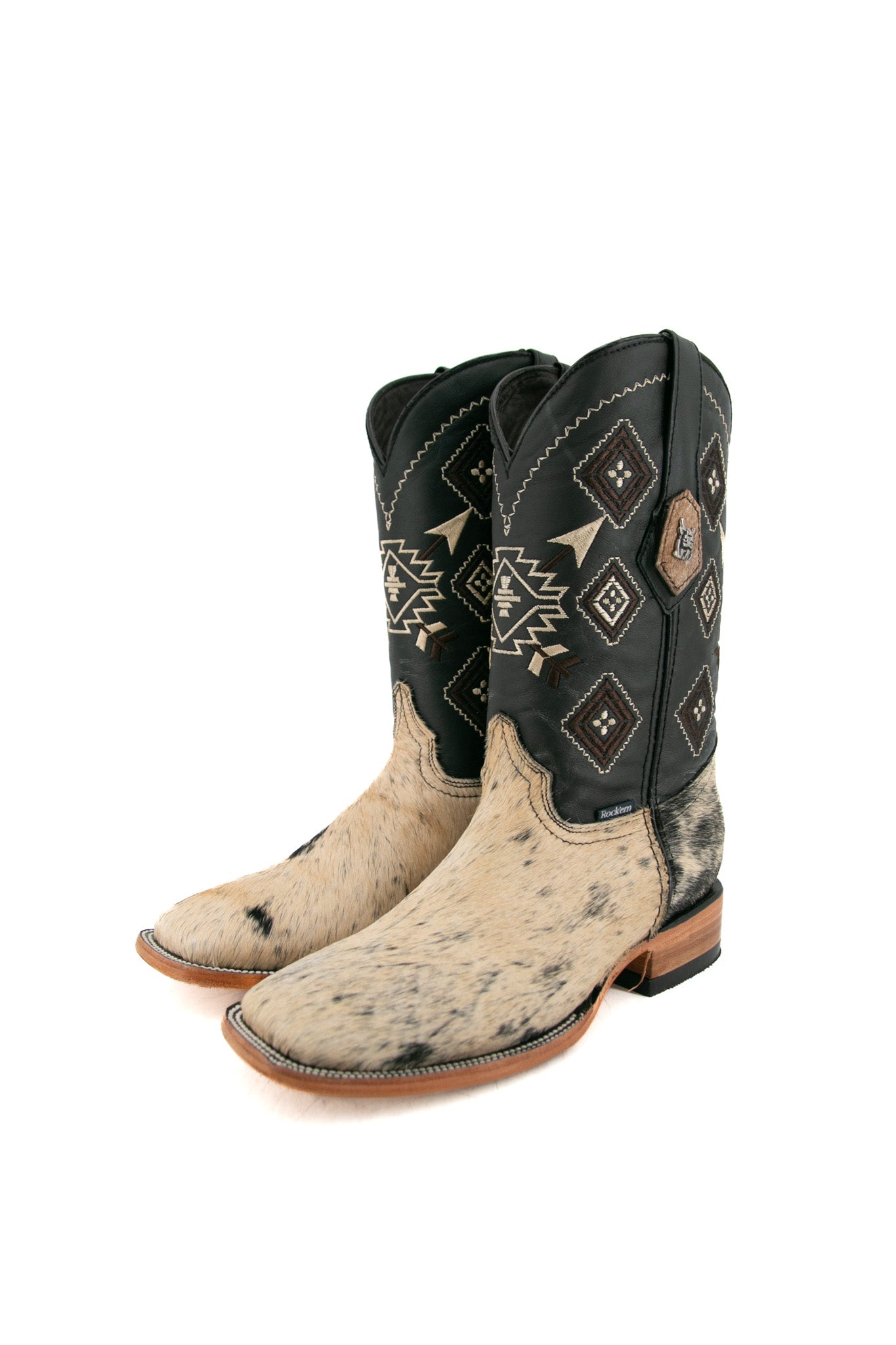 Men's Cowhide Square Toe Cowboy Boots Size 7 Box CM12 FINAL SALE