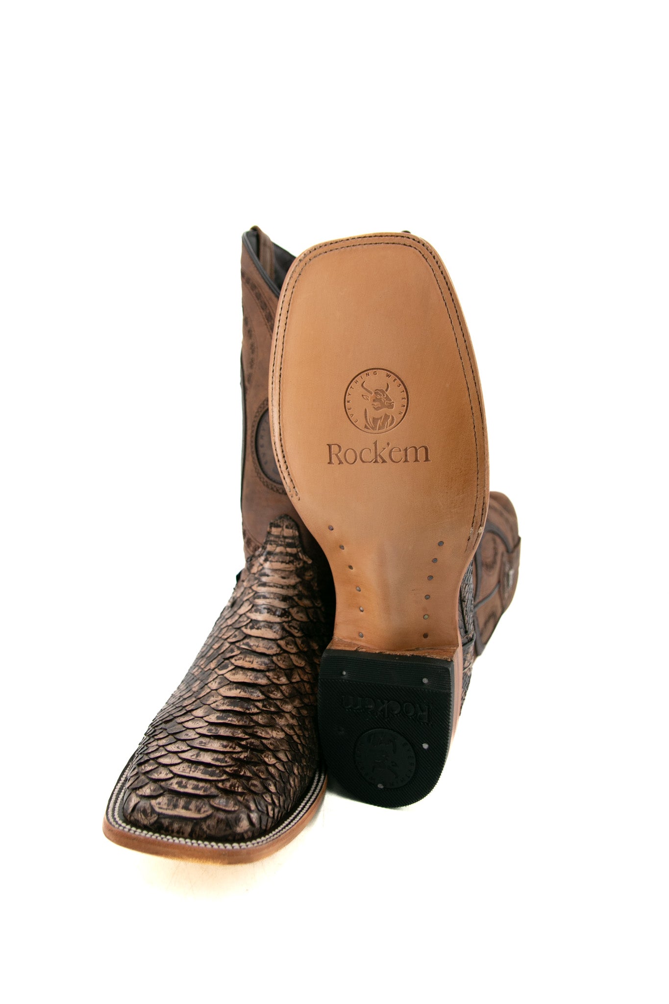 Exotic Python Square Toe Cowboy Boot