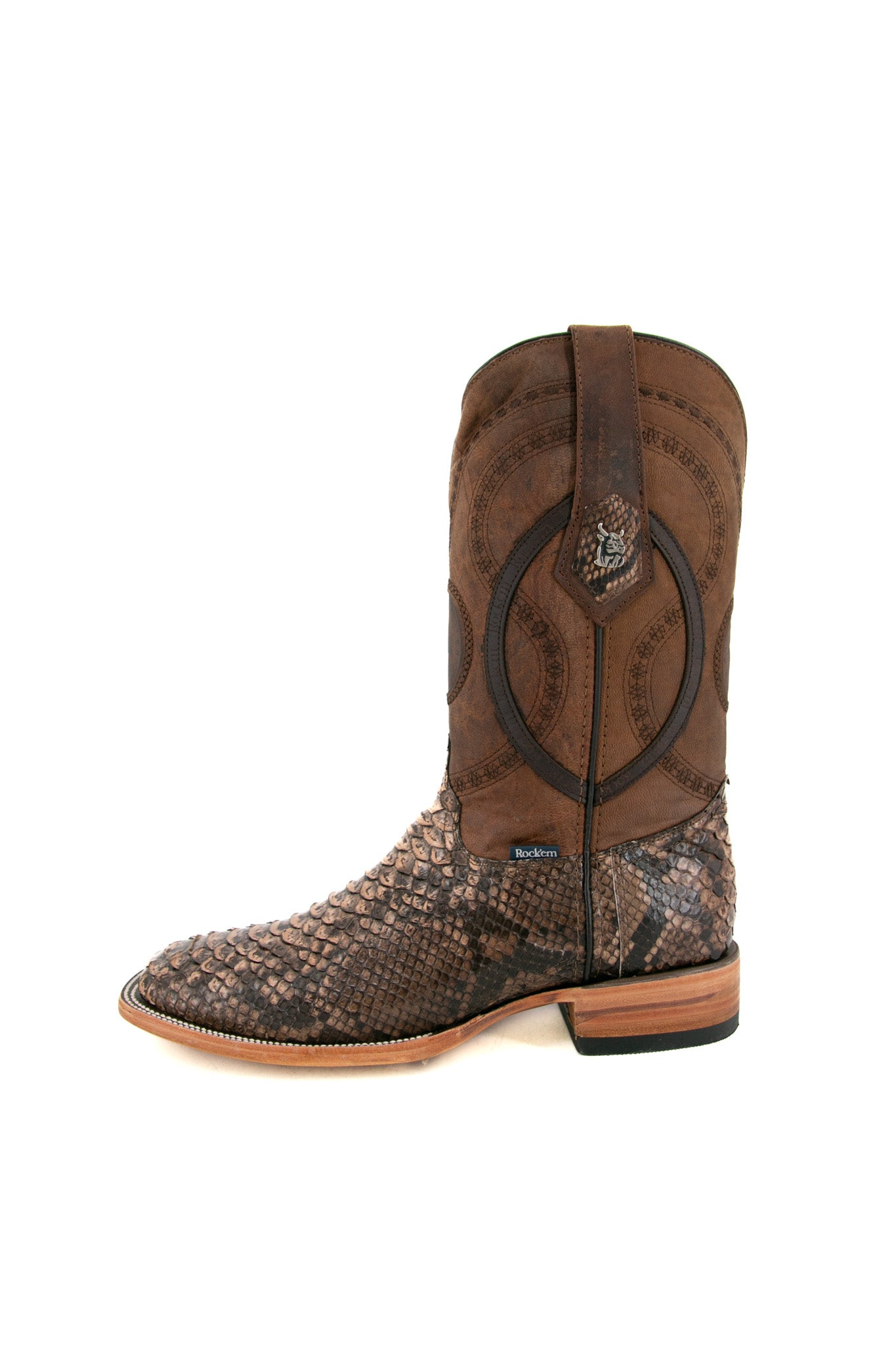 Python Football Boot Exotic Python Square Toe Cowboy Boot – Rock'Em