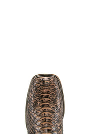 Exotic Python Square Toe Cowboy Boot