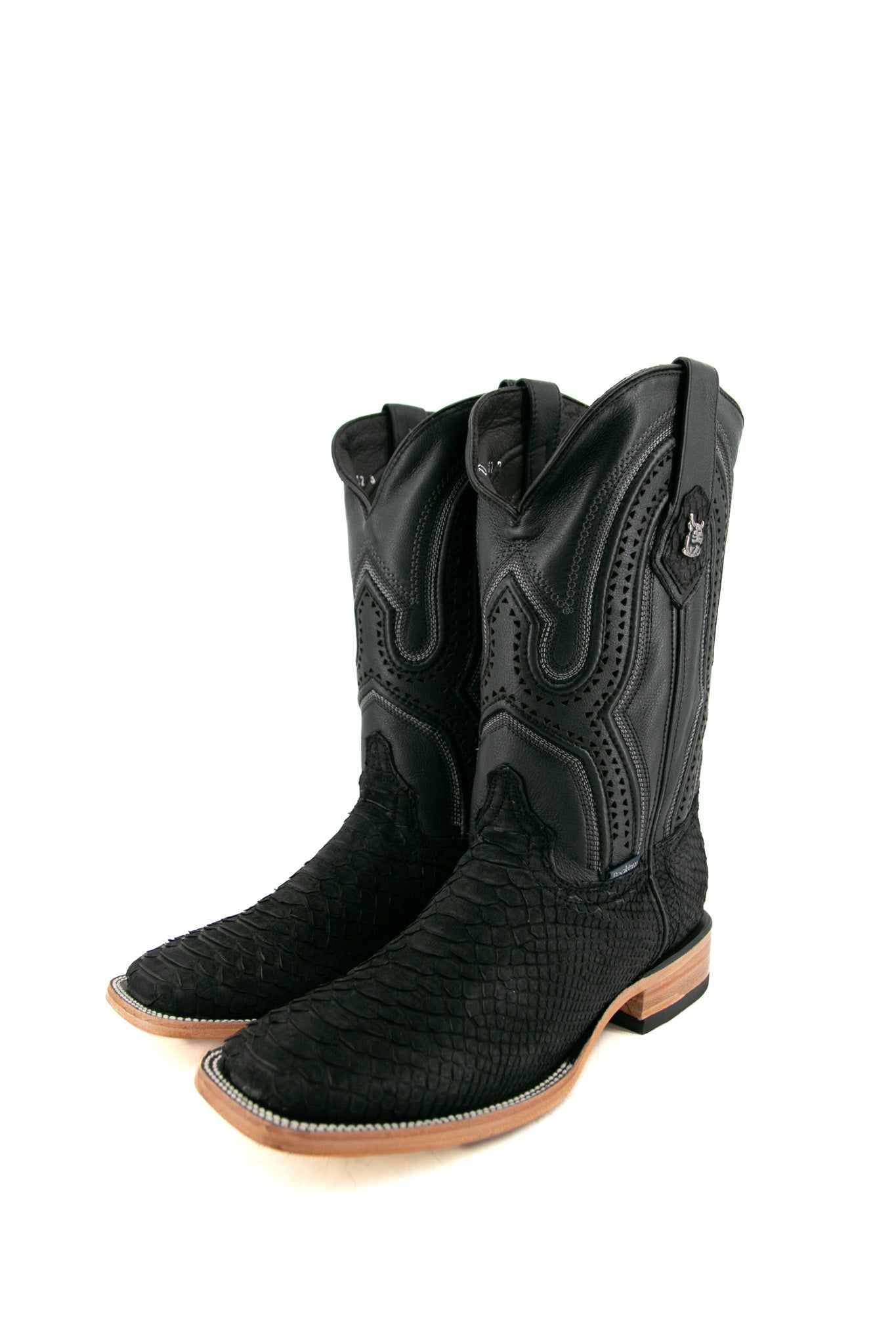 Exotic Python Matte Square Toe Cowboy Boot