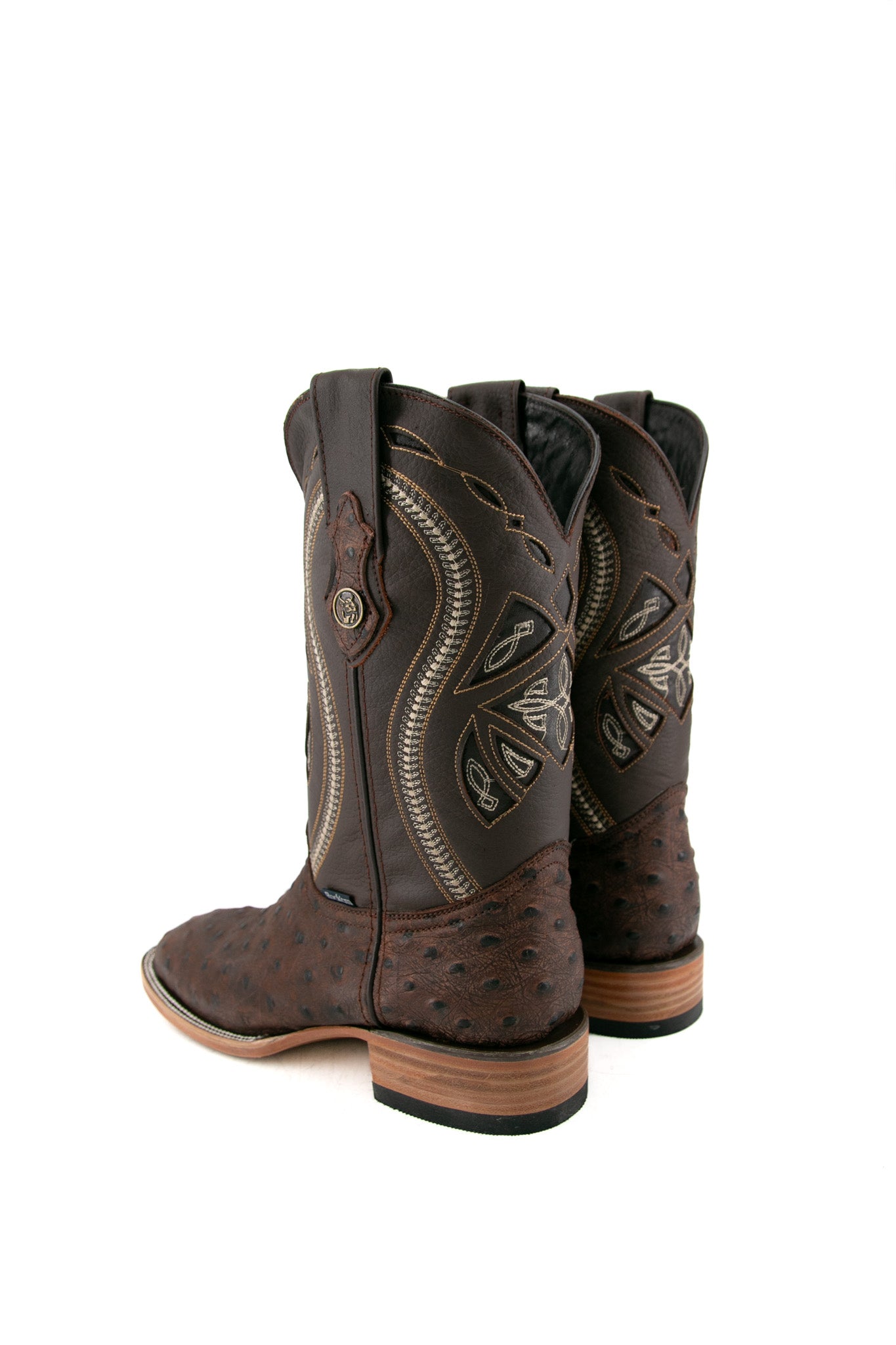 Ostrich Matte Rustic Square Toe Cowboy Boot