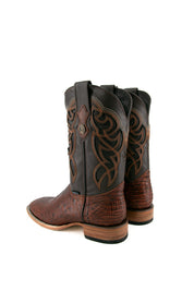 Lizard Square Toe Cowboy Boot