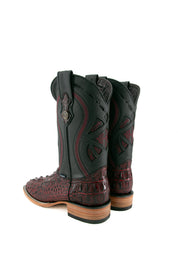 Caiman Tail Hornback Square Toe Cowboy Boot