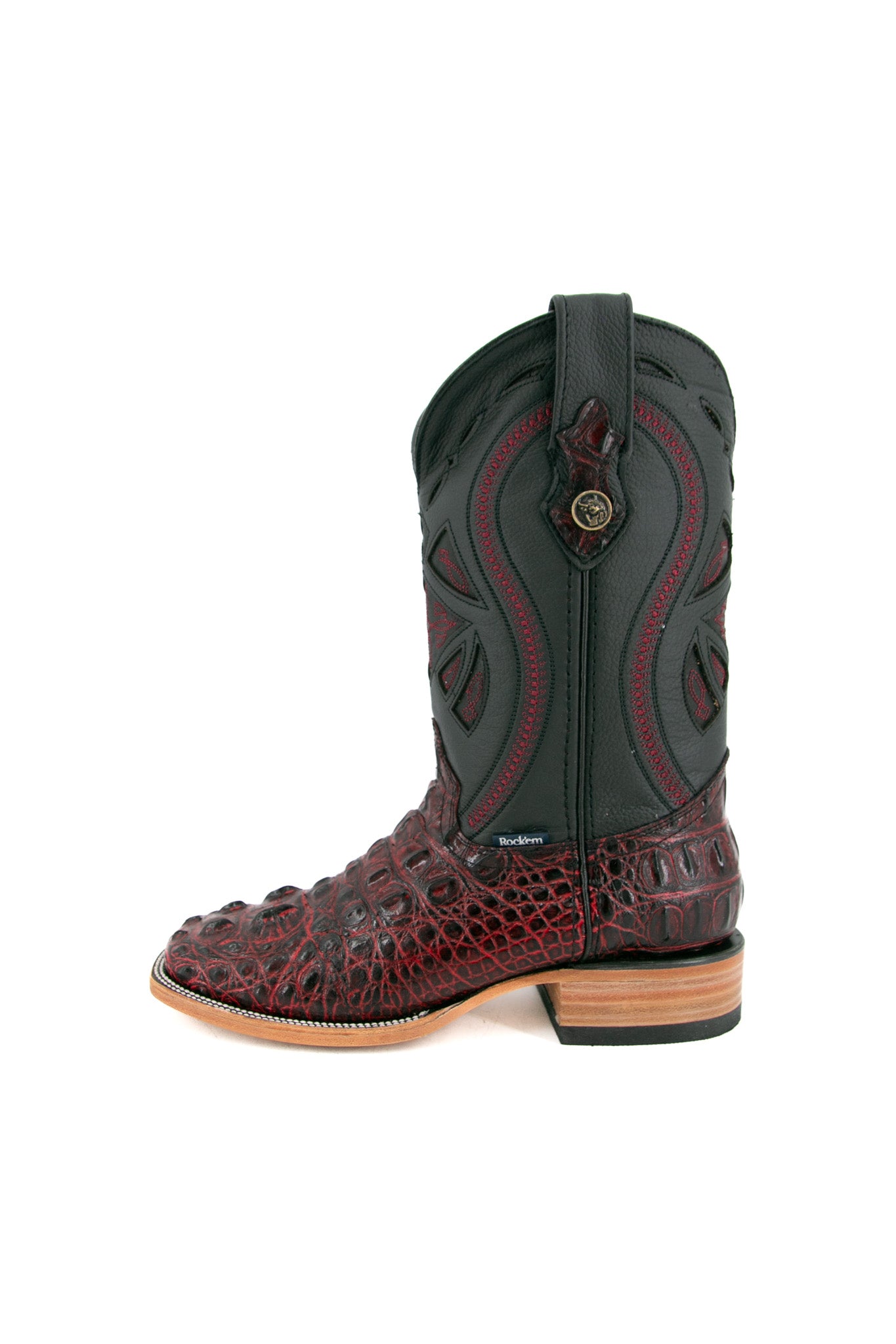 Caiman Tail Hornback Square Toe Cowboy Boot