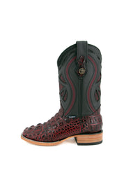 Caiman Tail Hornback Square Toe Cowboy Boot