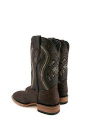 Lizard Matte Square Toe Cowboy Boot