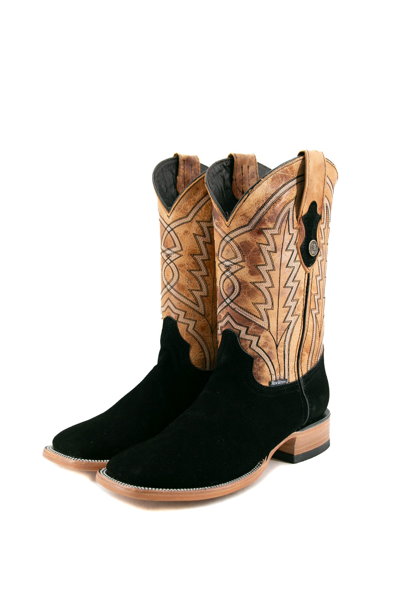 Luke Suede Square Toe Cowboy Boot