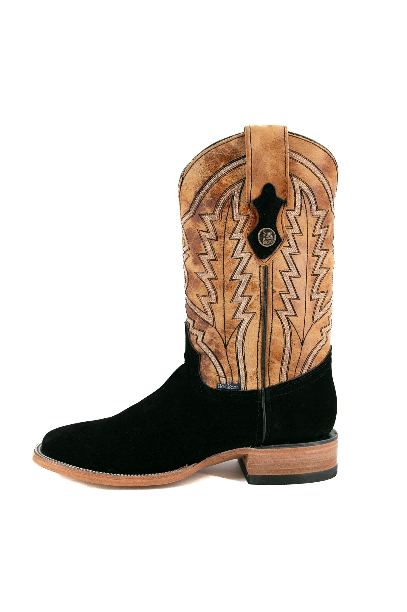 Luke Suede Square Toe Cowboy Boot