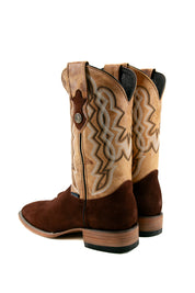 Luke Suede Square Toe Cowboy Boot