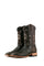 Cafe rustico Clone Python cowboy boots in genuine leather, featuring python print vamp, cream embroidery in brown shaft.