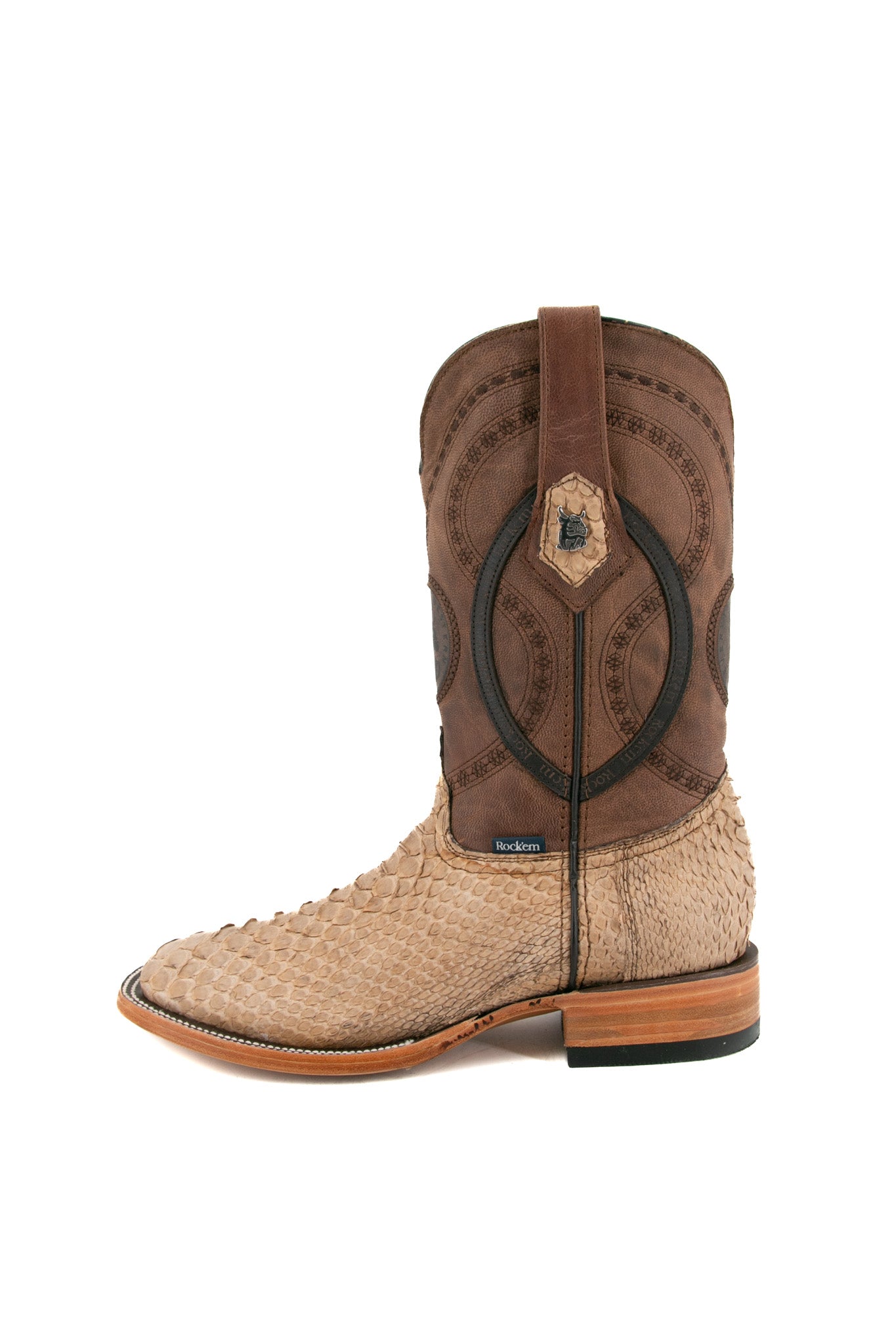 Rock'em Fall Python Exotic Square Toe Cowboy Boot