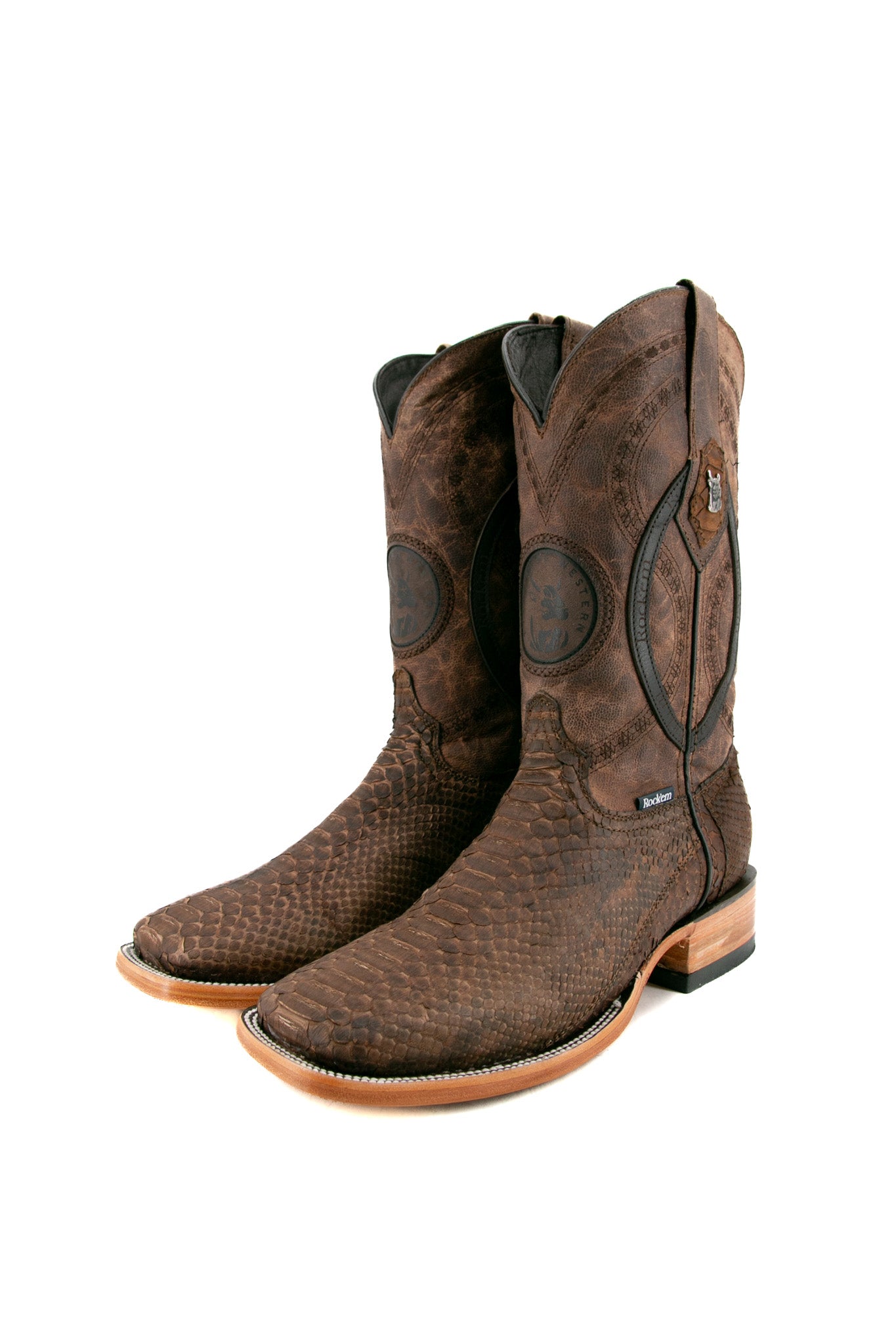 Rock'em Fall Python Exotic Square Toe Cowboy Boot