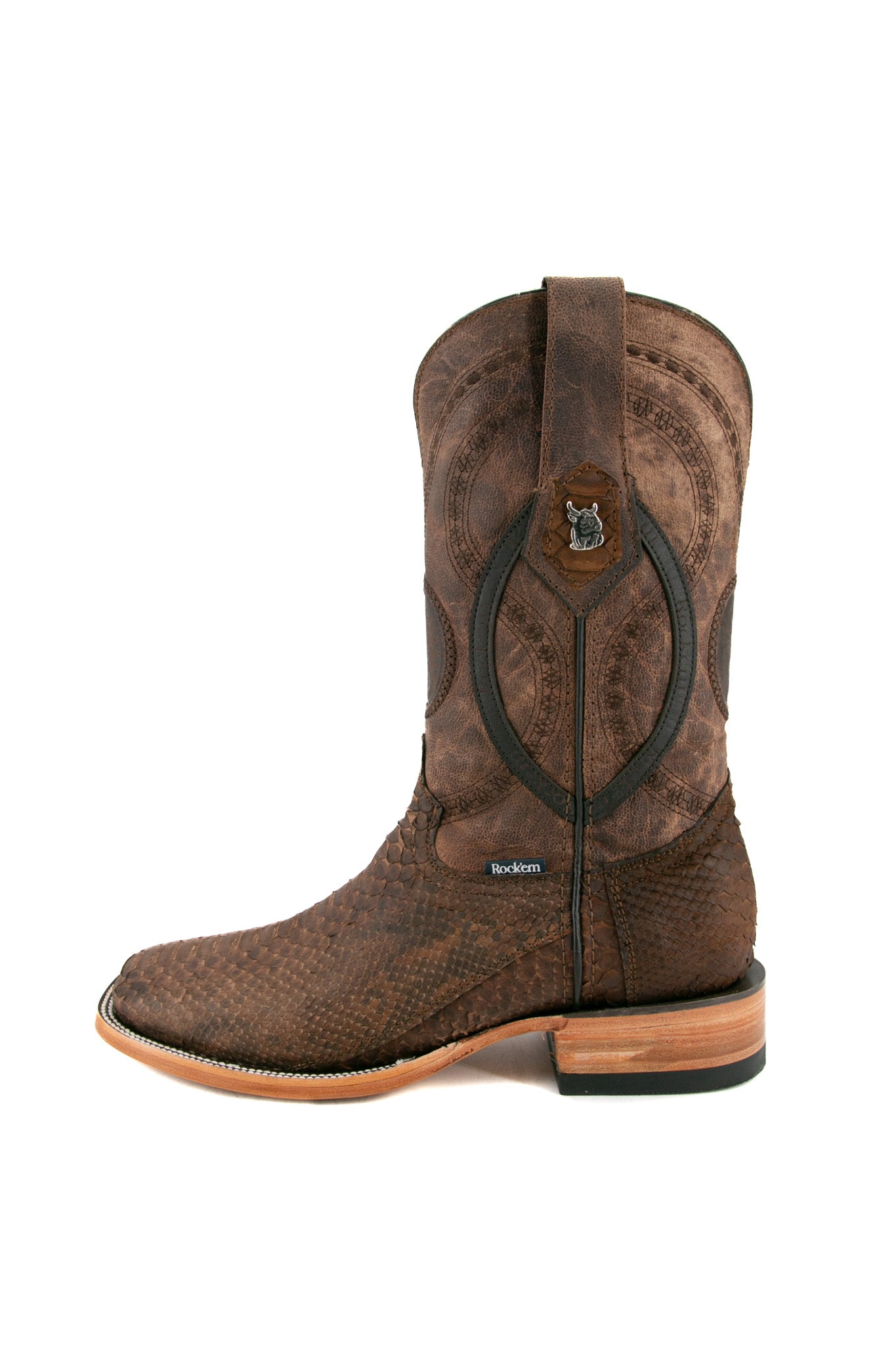 Rock'em Fall Python Exotic Square Toe Cowboy Boot