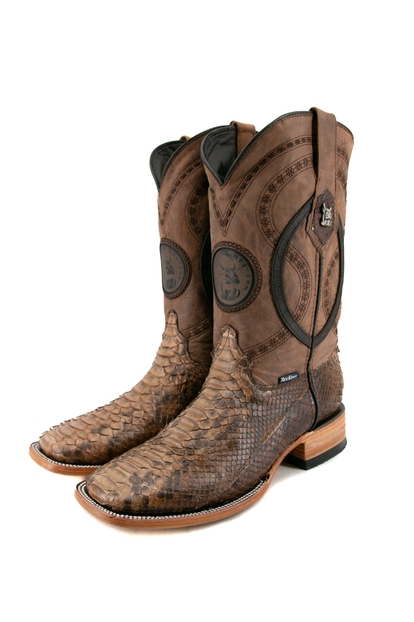 Rock'em Fall Python Exotic Square Toe Cowboy Boot