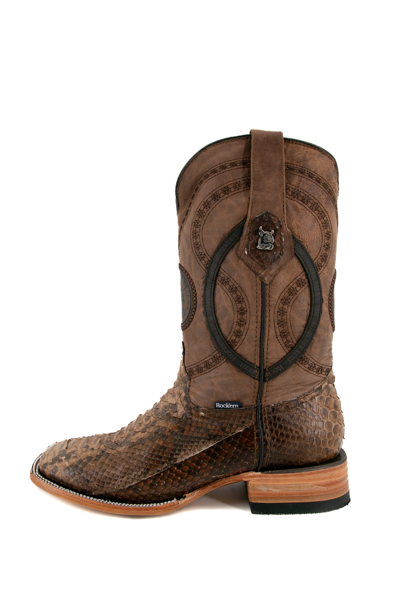 Rock'em Fall Python Exotic Square Toe Cowboy Boot