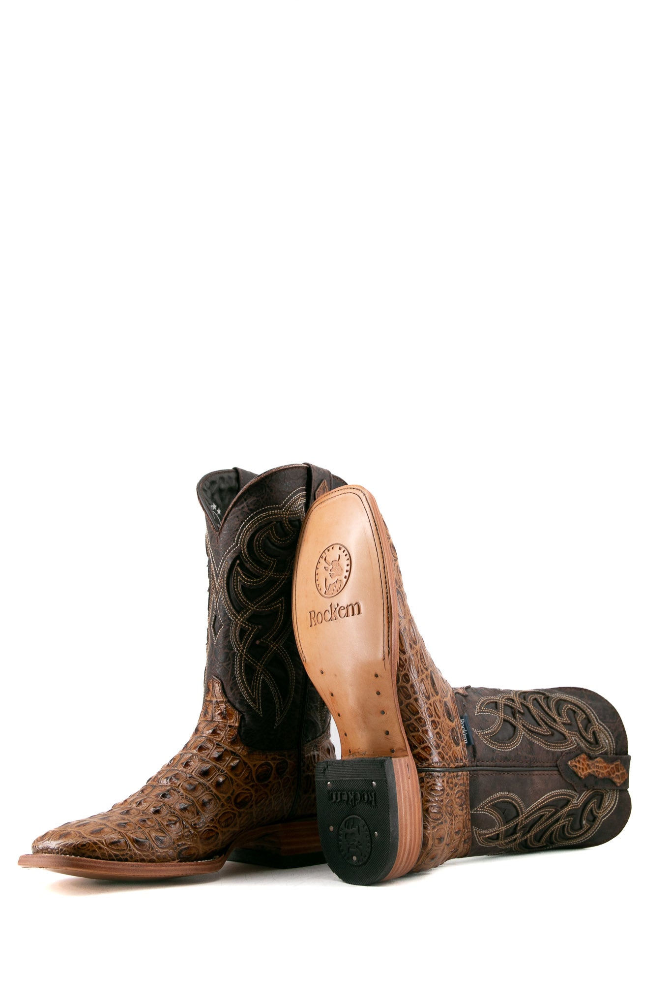 Caiman Hornback Square Toe Cowboy Boot