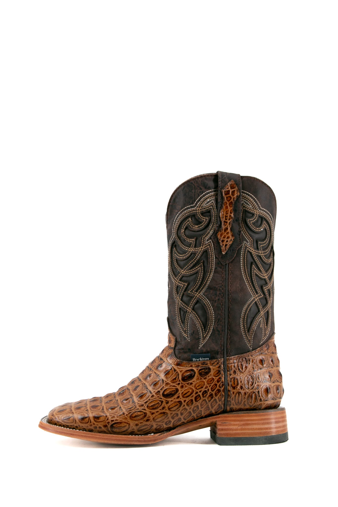 Caiman Hornback Square Toe Cowboy Boot