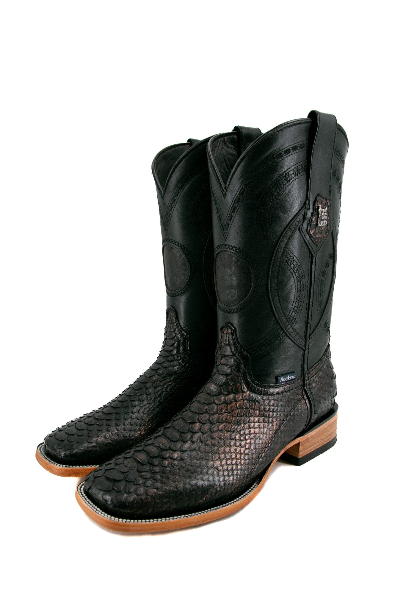 Rock'em Fall Python Exotic Square Toe Cowboy Boot