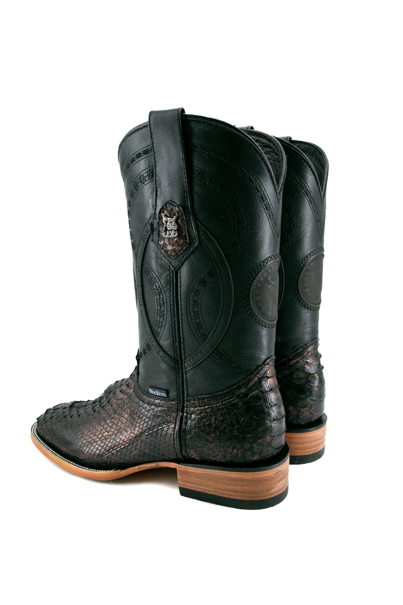 Rock'em Fall Python Exotic Square Toe Cowboy Boot