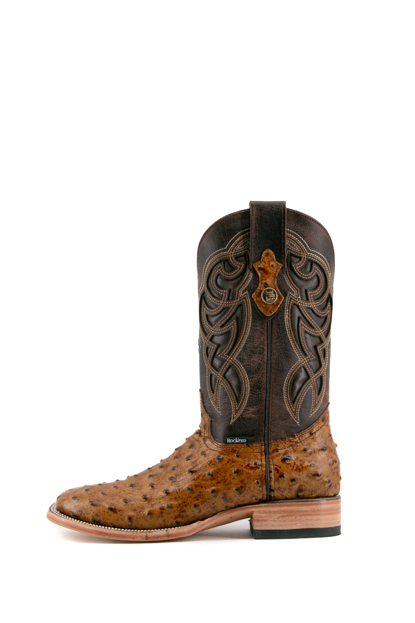 Ostrich Ranch Square Toe Cowboy Boot