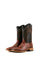 The shedron Fuscus cowboy boots are genuine leather, featuring a square toe, shedron python print vamp, brown embroidery shaft, rubber heel.