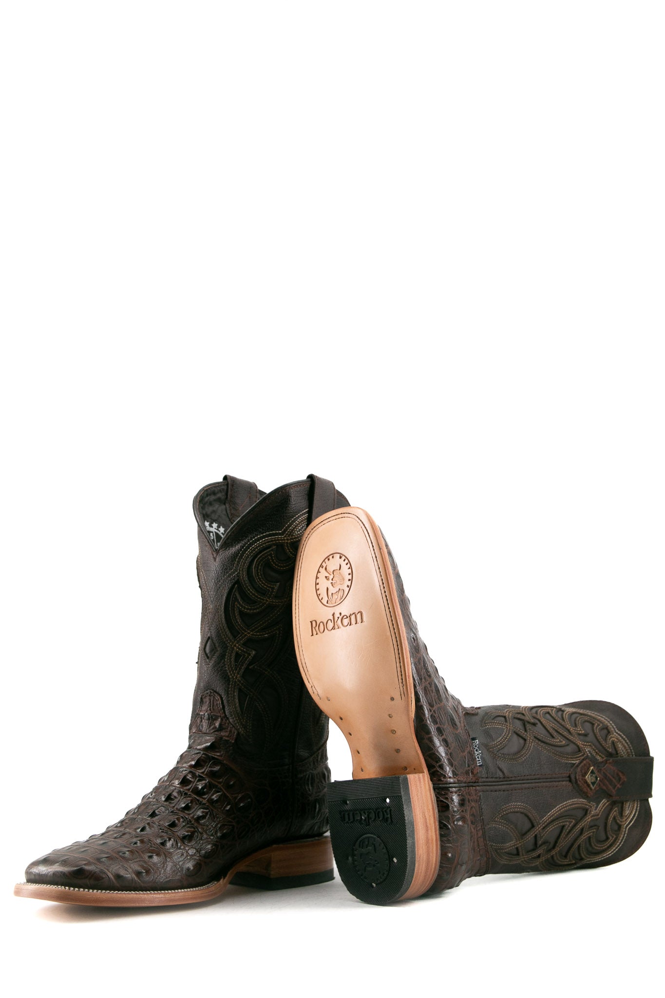 Caiman Hornback Square Toe Cowboy Boot