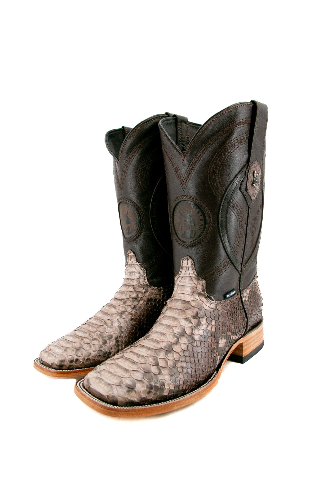 Rock'em Fall Python Exotic Square Toe Cowboy Boot