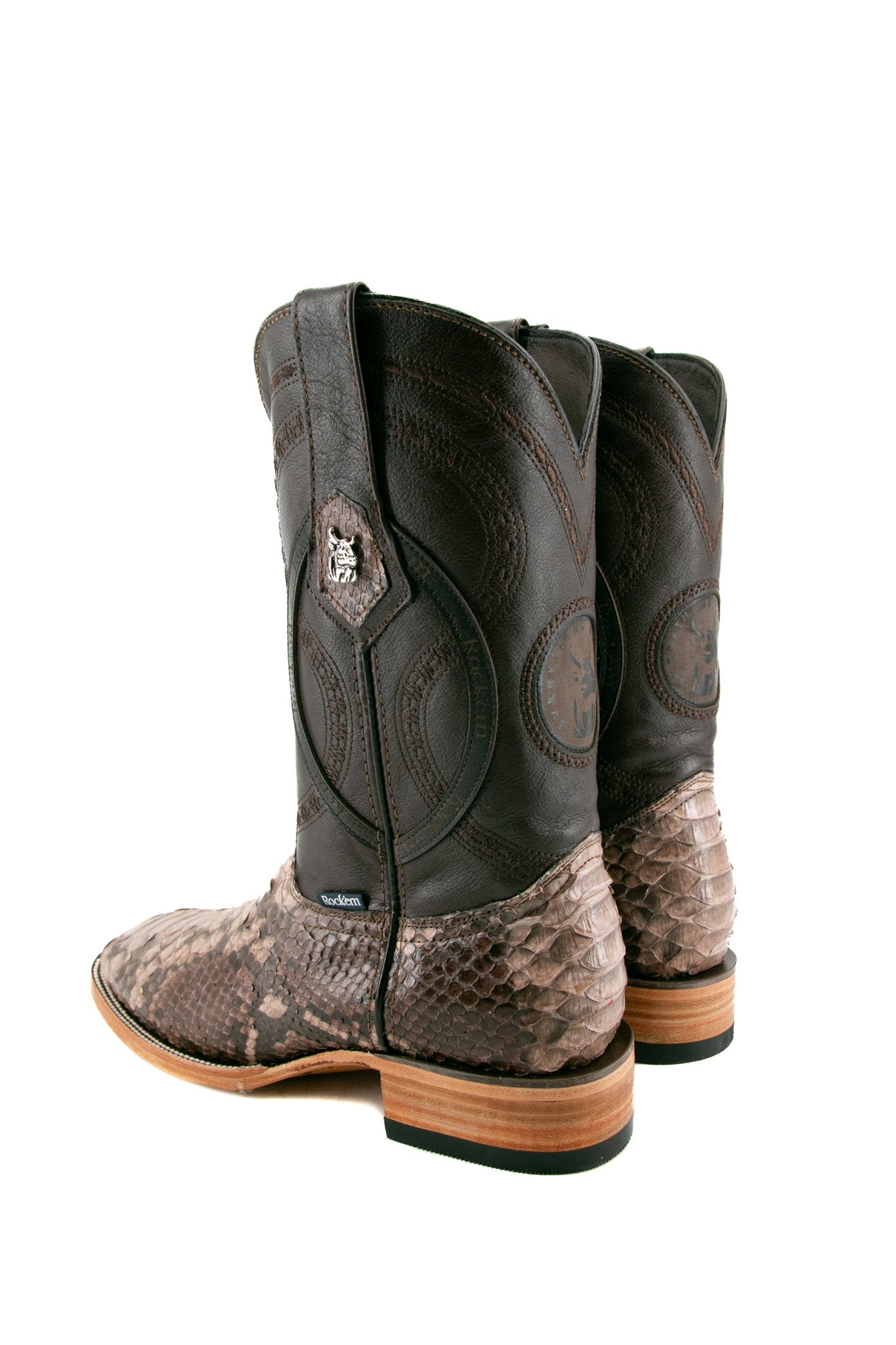 Rock'em Fall Python Exotic Square Toe Cowboy Boot